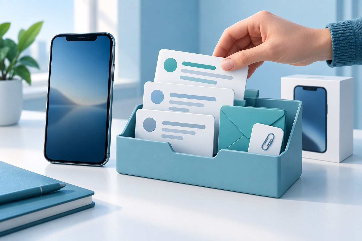 换机前按用途挑选重要会话和附件的原创示意图