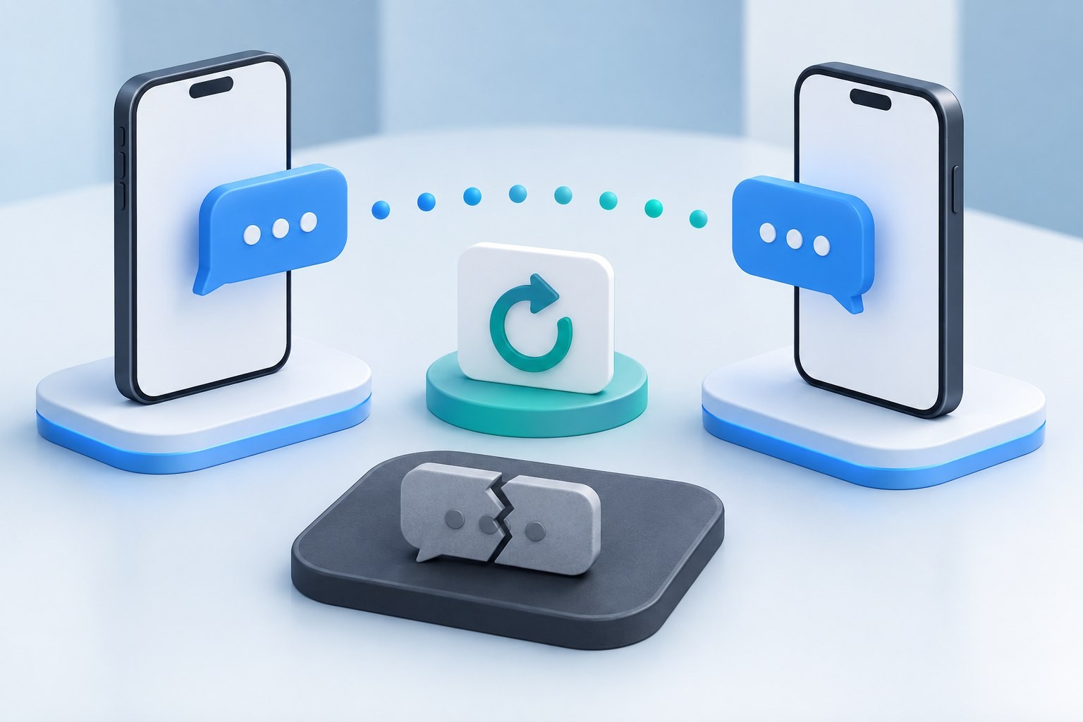 用普通测试消息区分新消息与历史消息表现的原创示意图